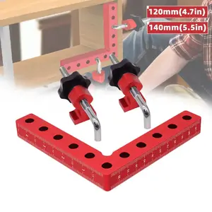 90 Degree Positioning Squares Right Angle Clamps, Aluminum Alloy Fixing Clip, Heavy Duty Woodworking Carpenter Corner Clamping Square Tool for Picture Frame Box Cabinets Drawers
