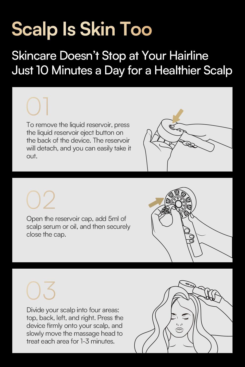 【LIVE EXCLUSIVE】INIA VIBRA 4-in-1 Scalp Therapy Device, Red Light, Microcurrent, Massage, Serum Infusion, Scalp Massager Beauty Device, Waterproof & Wet/Dry Use, Perfect Holiday Gift