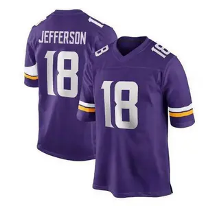 Men's Sport Jefferson #18 Purple Jersey Shirt, America Football Jersey, Sport Clothing, Football Uniform, Jersey For Football Fans, Gift for him