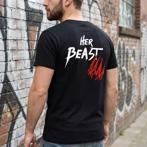 Her Beast His Beauty Couple T-shirt, Matching Outfits For Couples, Valentine Day Gifts, Couple Gifts, Anniversary Shirts, Trending Couple TEE