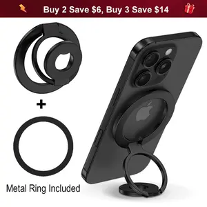 Multifunctional Dual Magnetic Phone Stand, MagSafe Phone Ring Holder Grip, Phone Holder Car, Desk Phone Stand, 360° Rotation, Foldable, Easy to Put on and Take Off, Suitable for gyms, Compatible with iPhone 16, 15, 14, 13，Samsung Galaxy