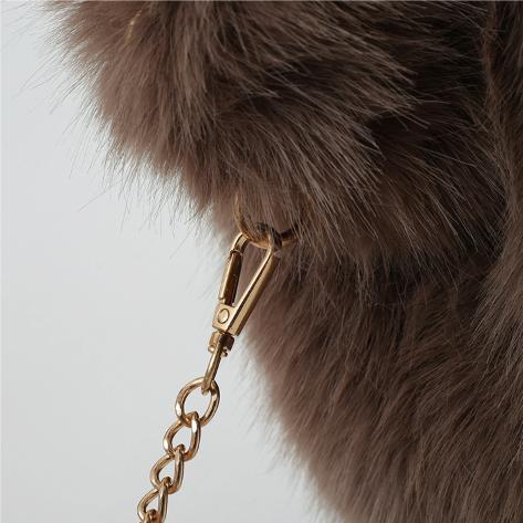 Women's Fashion Retro Plush Chain Crossbody Bag 2025 Fall & Winter - Large Capacity, Suitable for Daily Commute & Shopping, Street Versatile