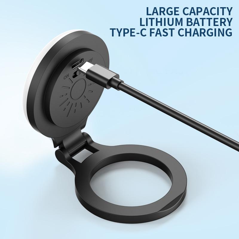 Magnetic Selfie Light for Phones, Portable Rechargeable LED Ring Light, 180° Flippable Phone Fill Light for Selfies, Makeup, Live Streaming, Video Calls Magnetic Selfie Light for Phones, Portable Rechargeable LED Ring Light, 180° Flippable Phone Fill Light for Selfies, Makeup, Live Streaming, Video Calls