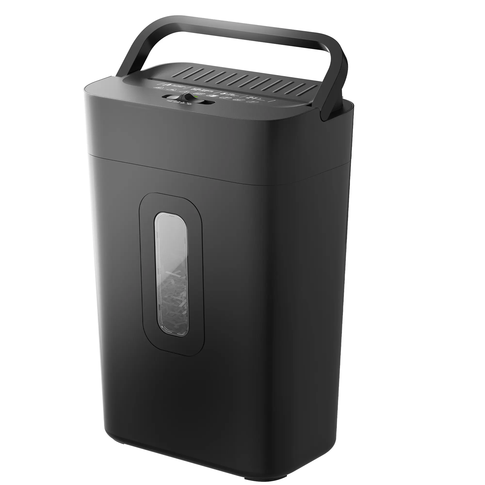 VUSIGN New 12-Sheet Crosscut Mini Paper Shredder for Home & Home Office, 7.6 Gal Wastebasket, 345 Sheets Cap, Overheating Protection, Shreds Credit Cards/Staples/Clips, Portable Handle, 16.18x8.46x12.80 Inches