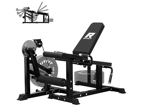 RITFIT PLC01 Leg Extension and Curl Machine and Hip Thrust 325LB Adjustable Seated and Lying Exercise Machine with 4 Adjustable Backrest Angles and 2'' Weight Plates Home Gym System Home Workout Equipment