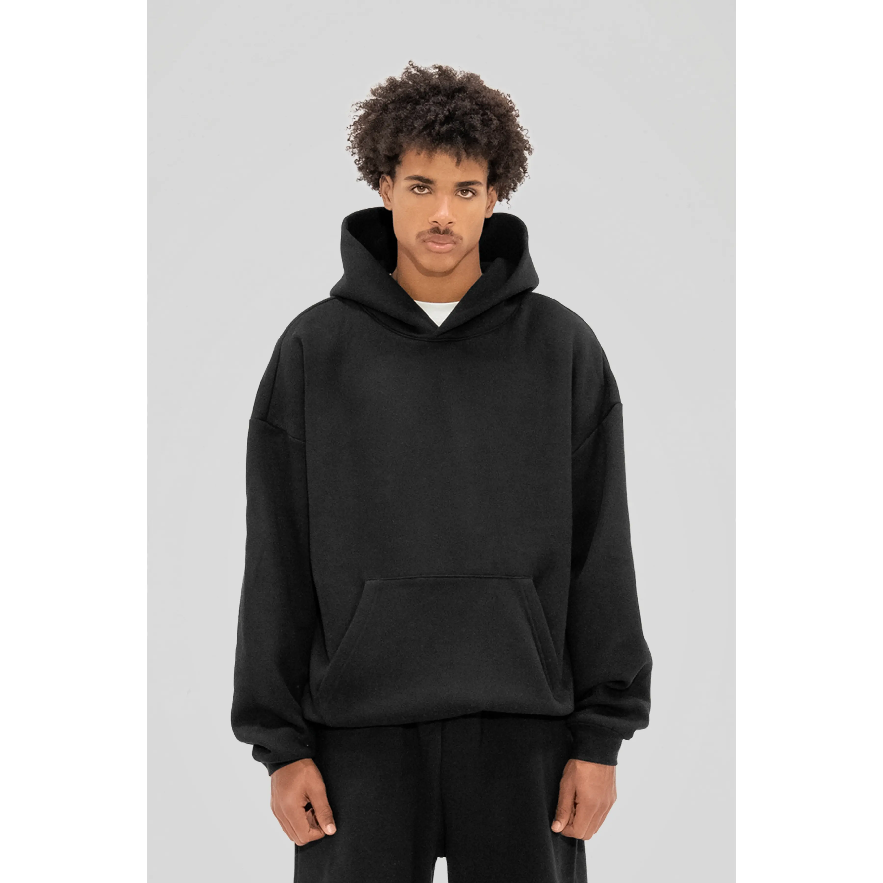 350 GSM 'Black' Fleece Hoodie