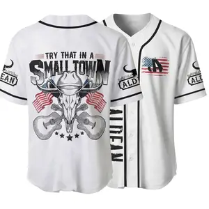 Try that a small town Ja Baseball Jersey Shirts, Country music Baseball Jersey, Gifr For Fans