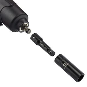 CASOMAN 25PCS 1/2" Drive Impact Socket Set, Deep, Cr-V Steel, 6 Point, Metric&SAE, 12mm to 24mm, 3/8 Inch to 1 Inch, Includes Extension Bars: 3-inch, 5-inch, 1/2-1/4 adapter