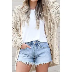EG fashion Crochet Dolman Knit Sleeve Cardigan