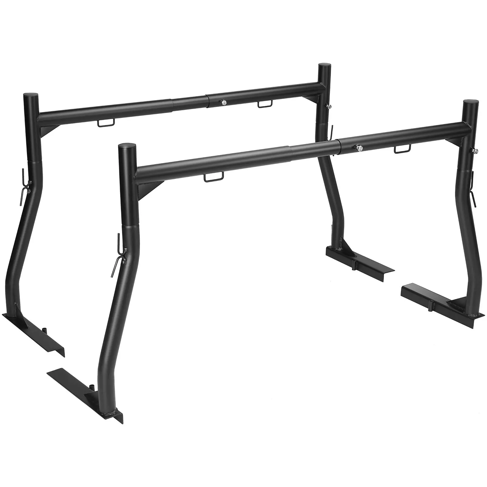 Heavy-Duty Alloy Steel Truck Bed Ladder Rack, 46"-71" Width, 31 in Height, 800 lbs Capacity, 2 Pcs Non-Drilling J-Bolts, Extendable for Kayak & Lumber