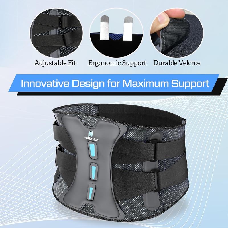 NEENCA Lower Back Brace for Lower Back Pain Relief, Medical Grade Lumbar Support Belt for Women Men, Herniated Disc,Lumbar Strain,Sciatica, Scoliosis