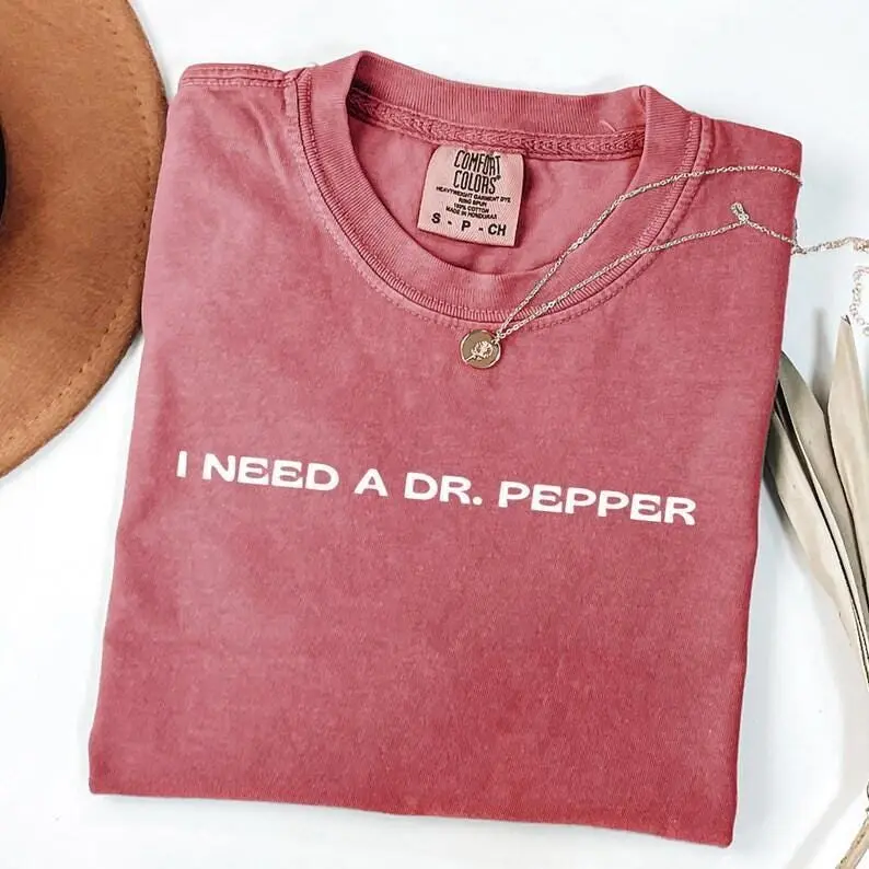 Dr. Pepper Comfort Colors Tee, Retro Soda Shirt Unisex Classic Top