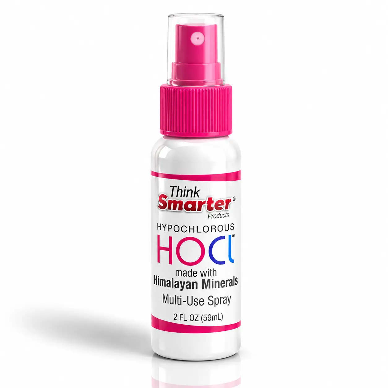 Think Smarter Products 2oz HOCl hypochlorous spray | multi-use spray with Himalayan minerals | fragrance-free travel size all-purpose cleaner