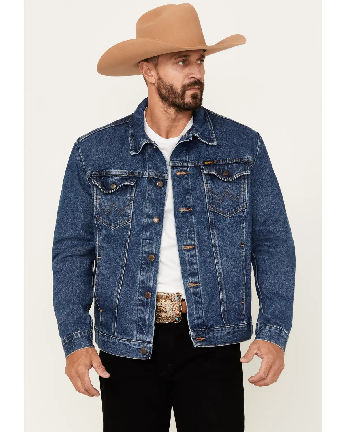 Wrangler Men's Men'S Unlined Medium Wash Denim Jacket - 112335728