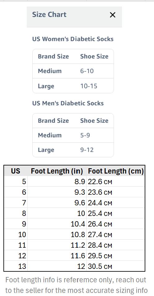 Pembrook Ankle Diabetic Socks | Neuropathy Relief | 6 Pairs in Multiple Colors