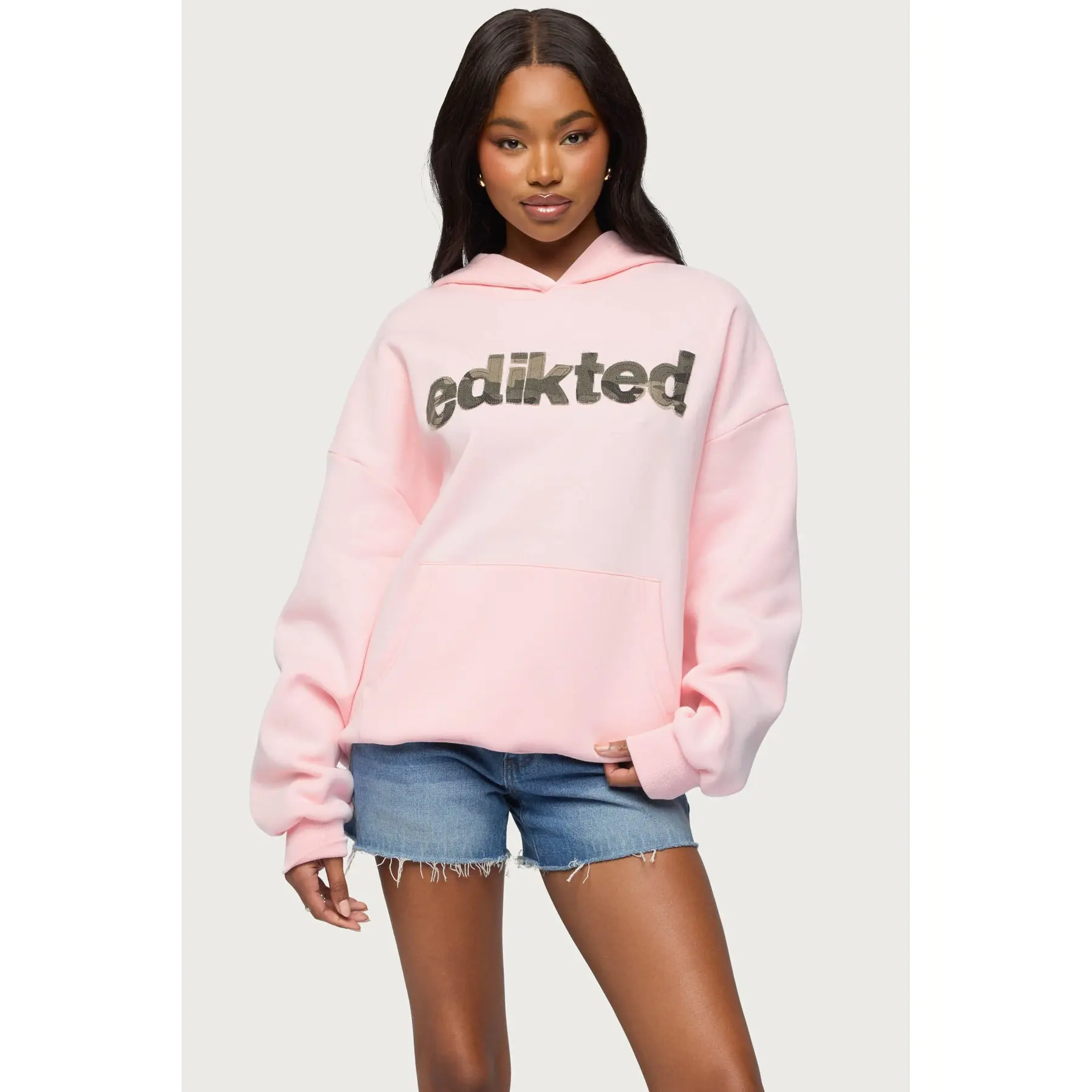 Camo Cutie Edikted Oversized Hoodie