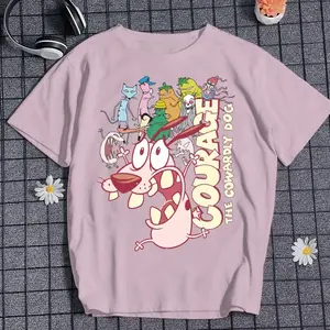 Courage the Cowardly Dog T-Shirt, Nostalgia 2D Print T-Shirt, Cartoon Network Shirt, Gifts for Cartoon Fans #Courage #theCowardlyDog #CartoonNetwork #NostalgiaCore #GraphicTee #StreetwearUS