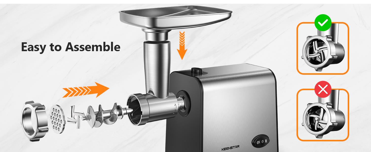 Big Deal Electric Compact Meat Grinders, Stainless Steel Sausage Stuffer Maker 450W(3000W Max) Food Chopper Grinder with Blade & 3 Plates,Tubes & Kubbe Kit,Meat Mincer Machine Ground Beef/Pork Kitchen Appliances Black Grinding Household Device Big Deal Electric Compact Meat Grinders, Stainless Steel Sausage Stuffer Maker 450W(3000W Max) Food Chopper Grinder with Blade & 3 Plates,Tubes & Kubbe Kit,Meat Mincer Machine Ground Beef/Pork Kitchen Appliances Black Grinding Household Device