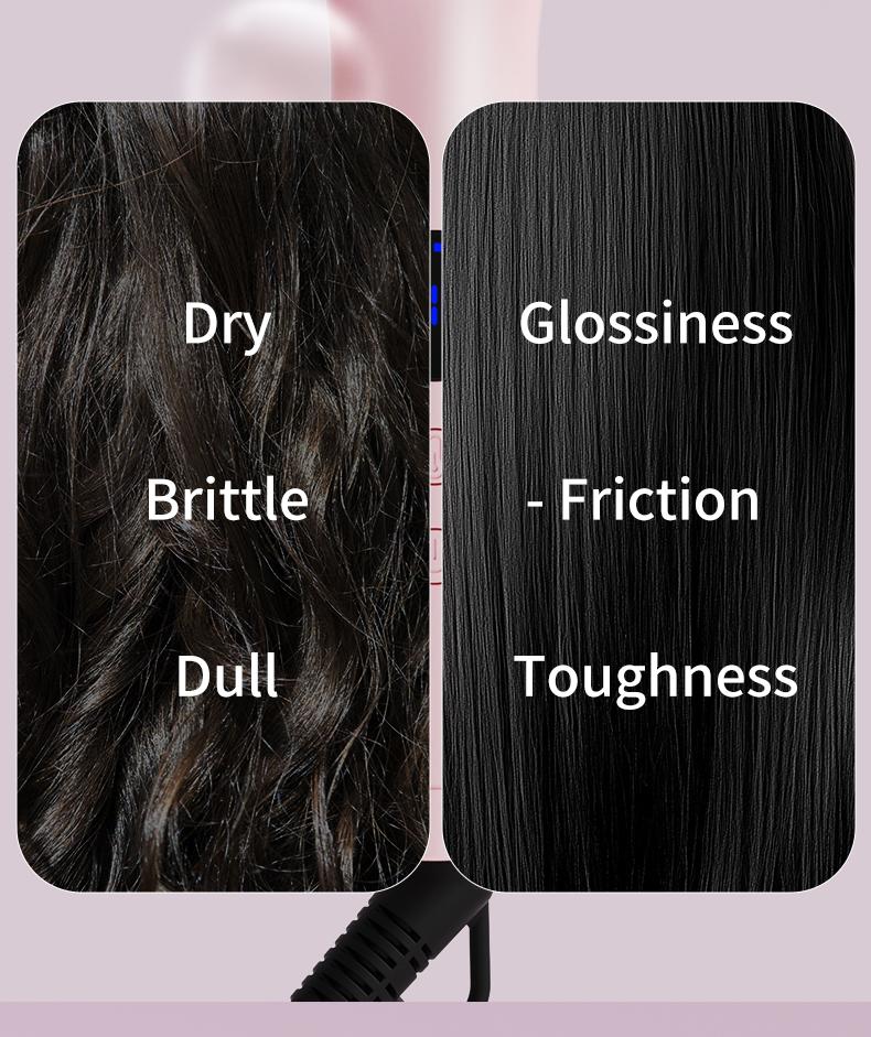 1.5-Inch Ionic Thermal Brush Heated Styling Brush with 11 Adjustable Temperatures (110–210°C) for Daily Smoothing & Light Waves – Suitable for Fine to Medium Hair Textures,WavyBrush, Pink