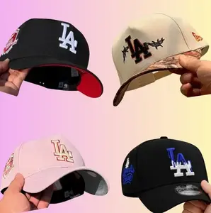 NY Yankees & LA Dodgers MLB Baseball Cap New Era – Snapback Fitted Flat Brim Hat, High Quality Cotton, Streetwear Urbano, Gorra Beisbol Ajustable, Gorras MLB Originales, Regalo Ideal para Fans Deportes