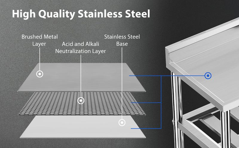 GARVEE Free Standing Commercial Kitchen Sink, Stainless Steel Utility Sink with Hot & Cold Hoses, Stainless Steel Double Bowl Utility Sink Set for Garage, Restaurant, Kitchen, Outdoor
