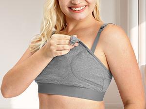 Momcozy Hands Free Nursing Bra, Adjustable Nursing Bra Comfortable 1 Pack