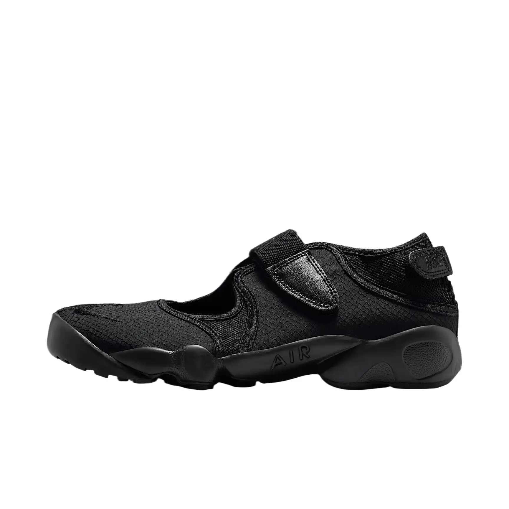 Nike Wmns Air Rift Breathe 'Triple Black' Women's Workout Sneakers, Road Running Shoes, Athletic Running Shoes, Breathable Runner Flat, Running Sneaker, Rubber, Short To Medium Runs, Narrowfit True, Responsive Cushion, Durable Rubber Grip