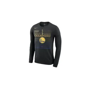 NBA GSW 2018 NBA Long Sleeve T-Shirt "Black- Finals Champions Locker Room" 490522