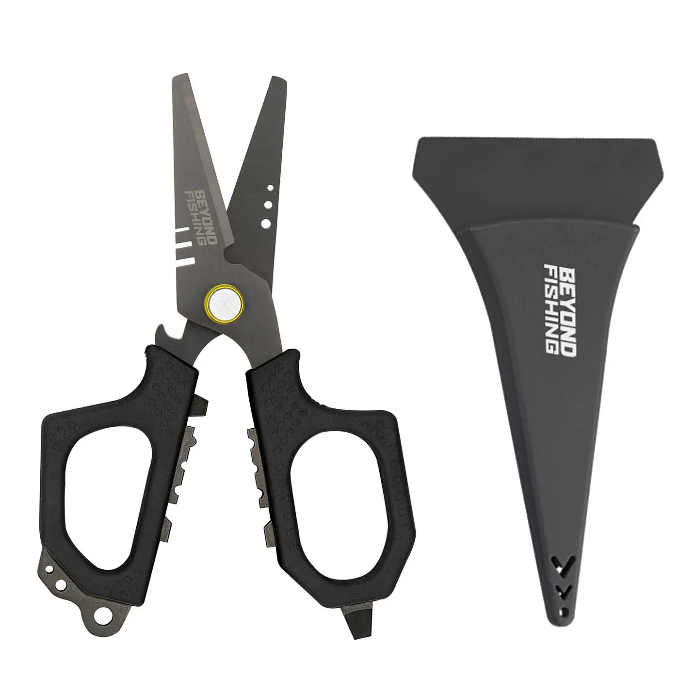 Beyond Fishing 6.5" Pro Heavy Duty Stainless Steel Shears - Premium Hand Tool for Braiding Line Cutting, Fishing Hand Tools, Multi-Tool