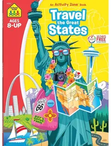 School Zone Travel the Great States Workbook: 64 Pages, 3rd Grade, Geography, Map-Reading, United States, Ages 8+ (Activity Zone Book Series)   Paperback – June 1, 1999