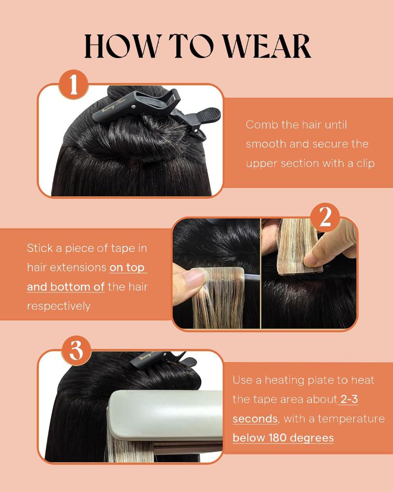 Sunny Tape 100% human hair tape natural look hairpiece Natural Straight Extensions 14inch-24inch 20 pcs 50g #TikTok Sunny Tape 100% human hair tape natural look hairpiece Natural Straight Extensions 14inch-24inch 20 pcs 50g #TikTok
