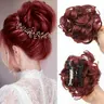Women's Floral Clip-On Hairpieces - Flower Bud Shape, Lazy Fluffy Curling, Back-Fit Secure Hold, Natural Fluffy Wig Styling Accessory for Casual Fashion & Holiday Indoor Recreation