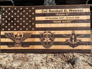 American flag custom engraved/personalized flag/patriotic/wood/any image/US flag
