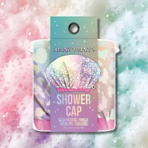 Bright Pastel Leopard Satin-Lined Waterproof Shower Cap