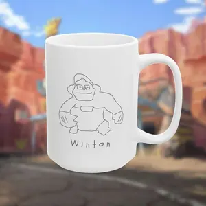 [Sale off up to 50%] Overwatch Winton mug, overwatch handemade winston design gift, 11oz & 15oz ceramic mug