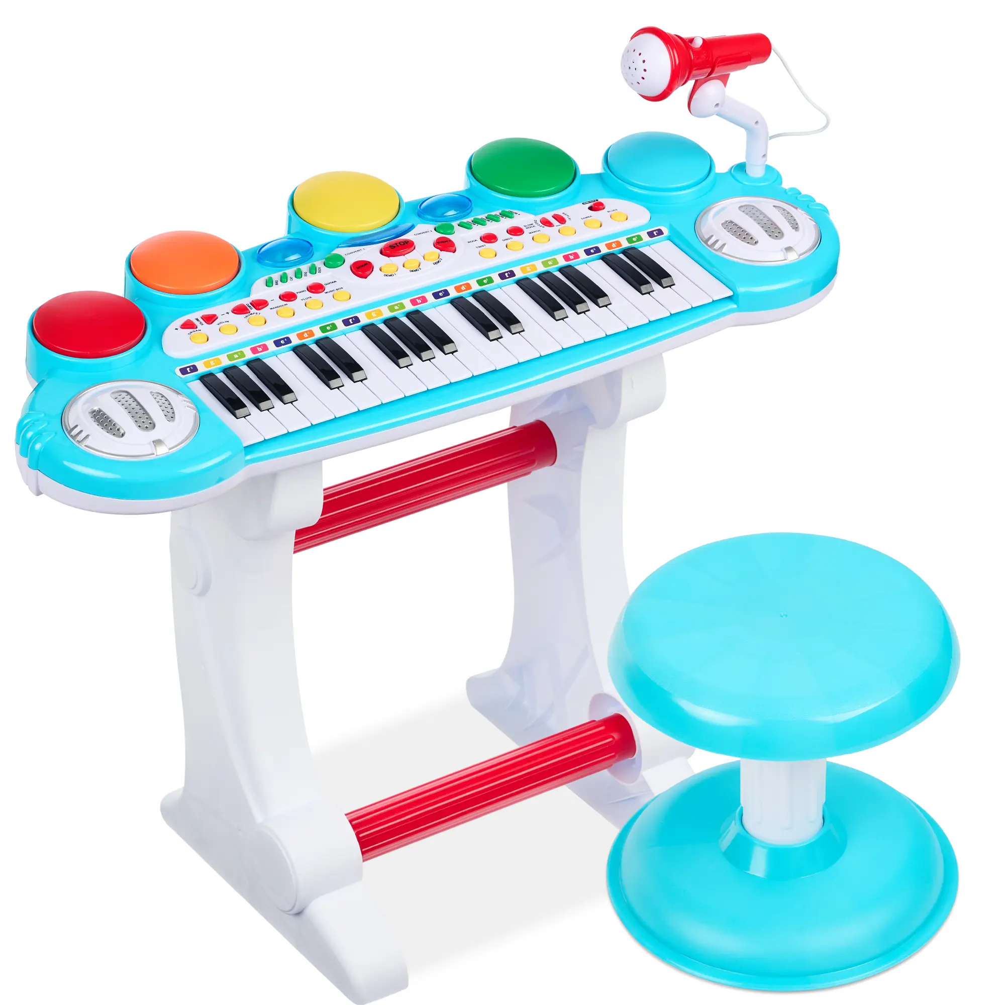 Best Choice Products 37-Key Kids Electronic Piano Keyboard w/ Multiple Sounds, Lights Microphone, Stool Best Choice Products 37-Key Kids Electronic Piano Keyboard w/ Multiple Sounds, Lights Microphone, Stool