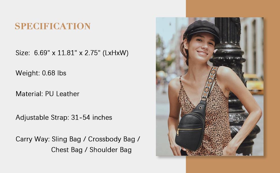 Telena Sling Bag for Women Crossbody Bags for Women Fashion Chest Bag with Adjustable Strap small chest bag purses for women Gift Purse