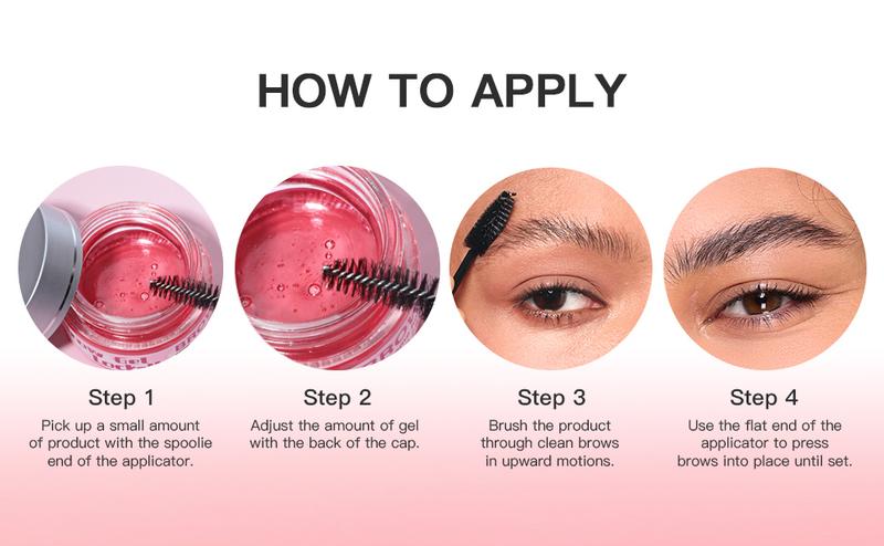 【NEW】iMethod Pink Brow Gel & Curved Eyebrow Pen - Microblading Brow Pencil with Micro-Fork-Tip Applicator, Waterproof, Sweat-Proof Brow Gel, Cosmetic