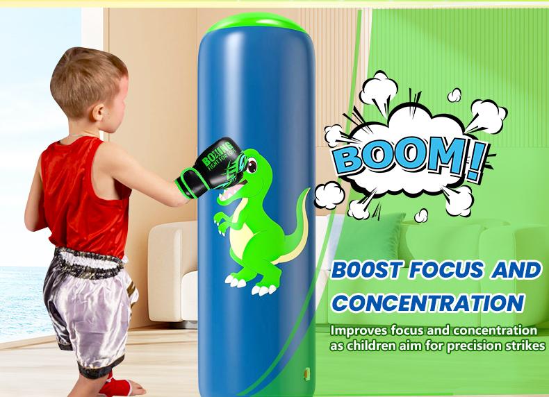 48-Inch Stable No-Leak Inflatable Dinosaur Punching Bag, QP0 Kids Outdoor Play Toys, 3-6 Year-Old Boys & Girls Karate/Taekwondo Practice Set, 48-Inch Stable No-Leak Inflatable Dinosaur Punching Bag, QP0 Kids Outdoor Play Toys, 3-6 Year-Old Boys & Girls Karate/Taekwondo Practice Set,