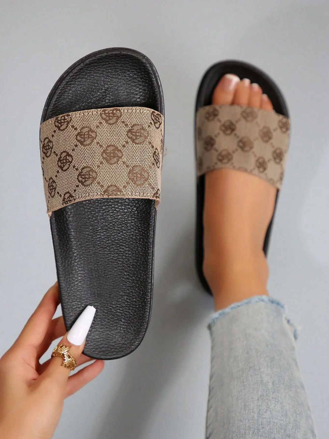 Women Open Toe Cross-Border Fashion Comfortable Slip-On Slippers