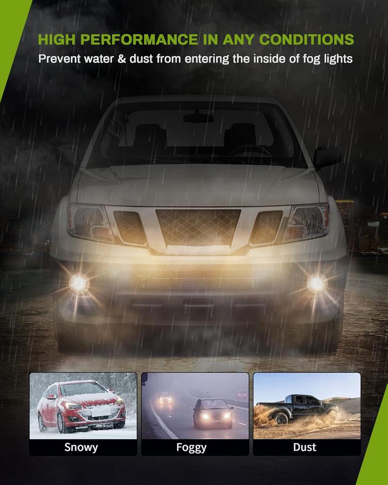 YITAMOTOR Fog Lights Compatible with 2005-2015 Xterra & 2010-2019 Frontier Fog Lamps, with H11 12V 55W Bulbs,Wiring Harness and Switch