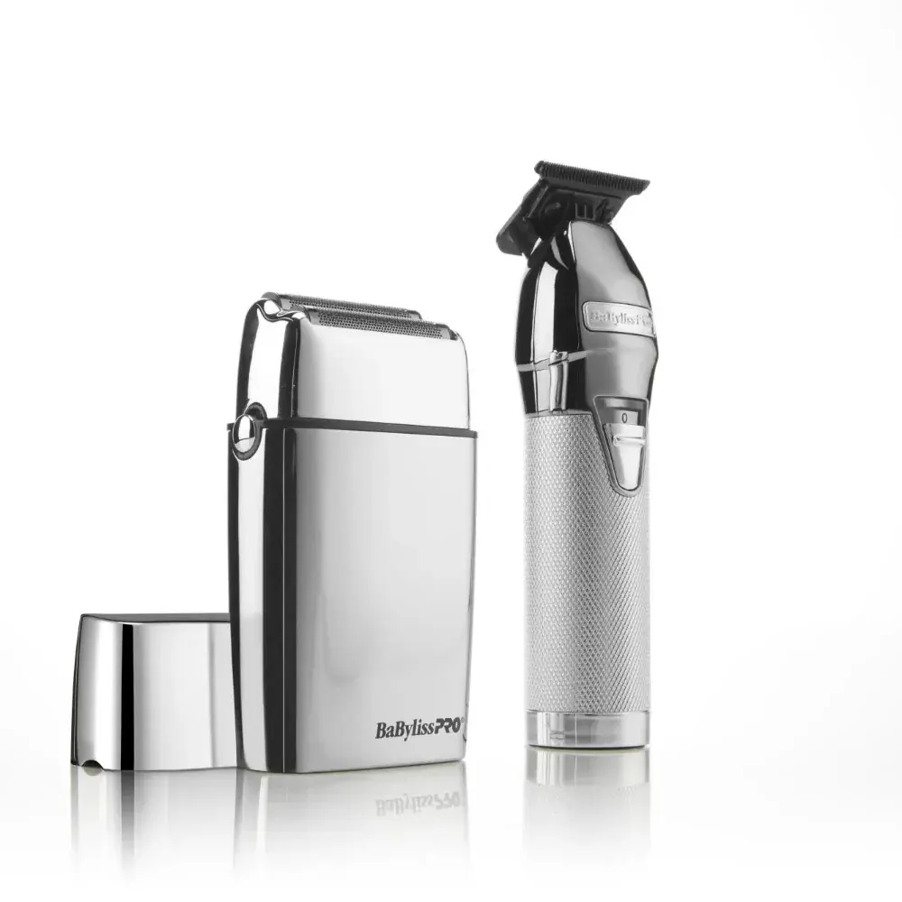 Babyliss Pro LimitedFX Silver Trimmer & Double-Foil Shaver Value Set