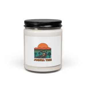 Joshua Tree Sunset Candle, 9oz Soy Jar | 70s Retro Palm, Golden Hour