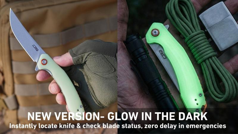 Cjrb Gobi Tool Knife J1906 AR-RPM9 Steel Blade G10 Handle Folding Knives, Stainless Steel Pocket knife for Man, Camping and Emergency Survival Gear