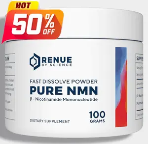 Pure NMN Fast Dissolve Powder with Collagen Peptides 100 Grams Beta Nicotinamide Mononucleotide by Renue by Science