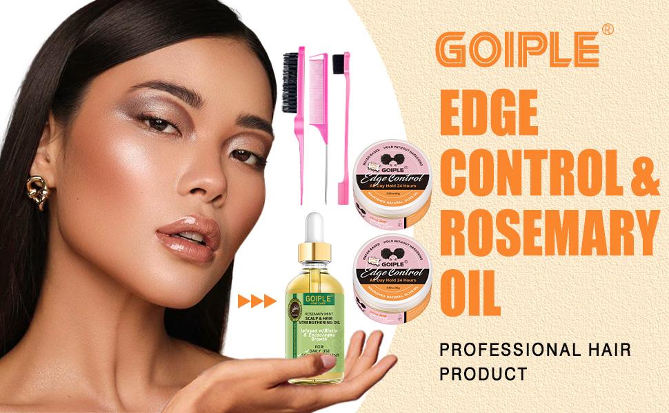 Edge Control Wax Set for Women Non-Greasy Strong Hold Smooth Edges with Haircare Gel and Styling Tools Organic Argan