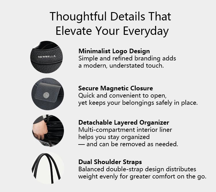 NEWBELLA Kelly M – Upgraded Version  2 PCS Set Top Handle Bag/ PU Leather/Collection Kelly L /kelly M Magnetic Closure, No Internal Compartments, 2025 , Vegan Leather,day gift, Magnetic Closure, Ideal for Office, Perfect for Fashionistas,FallFreshness