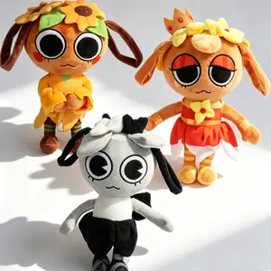 Dandy's World  Plush , Sunflower Coco, Princess Crown Coco & Black White Ballet Coco Stuffed Dolls, Roblox Game Character Plushies Collectible Toys for Kids Fans