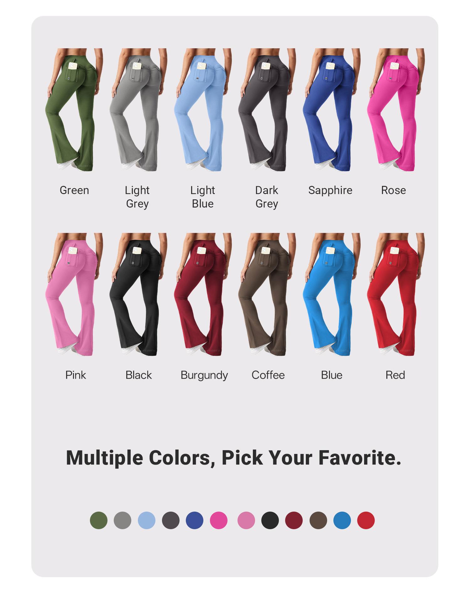 YEOREO CoreFlex Flare Leggings with Pockets for Women Scrunch Workout Leggings Butt Lifting Gym Yoga Pants YEOREO CoreFlex Flare Leggings with Pockets for Women Scrunch Workout Leggings Butt Lifting Gym Yoga Pants
