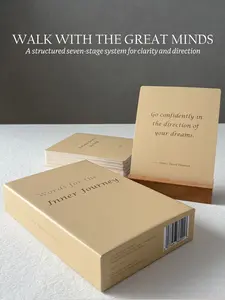 WALK WITH THE GREAT MINDS | Words for the Inner Journey | 52 Reflection Cards for Clear Thinking – Quote, Reflection & Reminder System